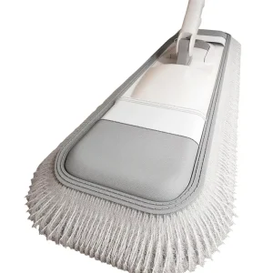 Detachable Washable Microfiber Flat Mop with Stainless Steel Handle for Hotel, Hospital and Household Use
