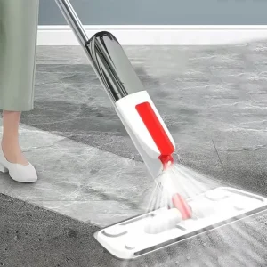Detachable Wet and Dry 360-Degree Microfiber Spray Flat Mop For Floor Cleaning