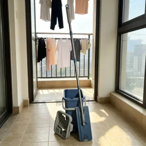 Dirty Water Separated square Handfree Lazy Single Rotate Spin 360 Flat Mop Bucket for House Floor Ceiling Cleaning Mop