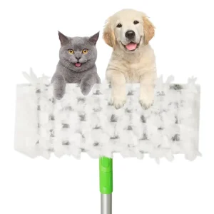 Disposable Flat Mop Plastic Basket Extendable Handle Pet Hair Removal Mop Head Floor Cleaner