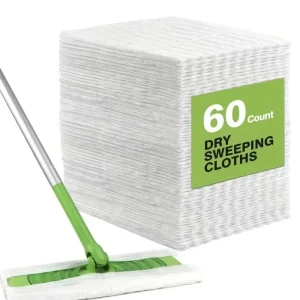 Disposable Non-Woven Polyester Dry Mop Cleaning Cloth for Dust, Dirt and Pet Hair