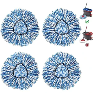 Double-Bucket Hands-Free Triangular Mop Set with Thickened Mop Cloth