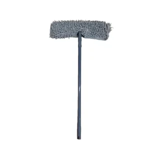 Double-Sided Chenille Mop with Rotating Stainless Steel Pole and Flat Head