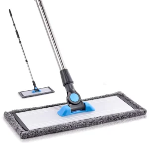Dry Wet Flat Mop with Microfiber Pads for Tile Floors