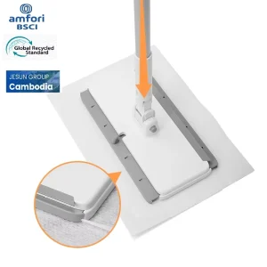 Dry and Wet Disposable Flat Mop Refill Set with Multi-Surface Sweeping Kit