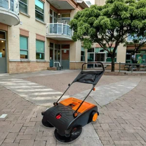 50L Walk Behind Industrial Sweeper for Big and Small Garbage Cleaning