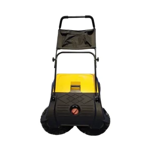 Dual-Brush Walk-Behind Manual Push Floor Sweeper