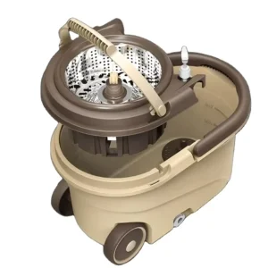 Dual-Drive Hand-Press Spin Mop Set with Removable Bucket
