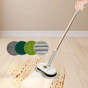 Dual Motor Floor Cleaner Machine With Water Spray Cordless Electric Spin Mop With 80ml Water Tank and Battery Detachable