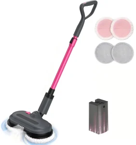 Dual-Spinning Cordless Electric Wet/Dry Waxing Mop with 2600mAh Detachable Battery