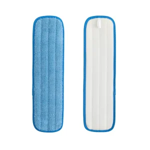 Dual-Use Microfiber Flat Mop Head Wet Dry Mop Pads Aluminum Plastic Handle 70-80% Water Absorption
