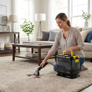 Dual Water Tank Spray Suction Portable Spot Fabric Sofa Carpet Pet Upholstery Cleaning Machine