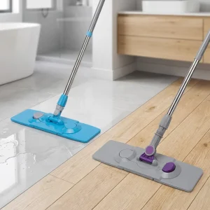 Durable Aluminum Flat Mop Head Frame Household Floor Cleaning 40 42 52cm Quick Connect Flat Dust Mop Folding Plate
