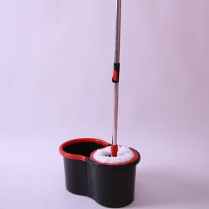 Durable Spin 360 Microfiber Mop Plastic Basket Bucket Set with Foot Pedal Wringer High Capacity for Efficient Floor Cleaning