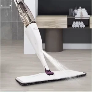 Durable Stainless Steel Microfiber Head Mop with Foldable Handle High Dehydration Rate Easy Use Wet Dry Cleaning Spray Flat Mop
