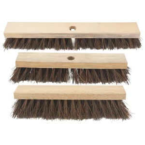 Durable Timber Yard Broom Head Natural Paln Fibre Bristles for Rough Surface Patio Cleaning
