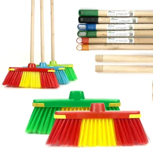 Dust Broom Cleaning Plastic Soft Broom Best Sale Broom Type for Household Item Floor Sweeping Tools Long Wood Handle