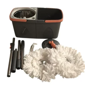 Dust Cleaning Spin Mop and Bucket Set with Self Separation Dirty 360 Rotating Head Mop for Easy Floor Cleaning