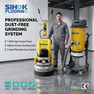 Dust Free Concrete Grinding Machine With Vacuum Optional 10HP Planetary Floor Polisher 3 Phase Variable Speed Industrial Vendor