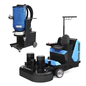 Dust-Free Epoxy Floor Grinder and Industrial Vacuum Cleaner for Concrete Floors
