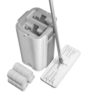 Dust Microfiber Cleaning Squeeze Magic 360 Spin Cleaning Floor Flat Mop and Bucket Set with Big Promotion