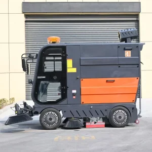 E-12 A24 Electric Road Sweeper with High-Pressure Washing and Leaf Collection