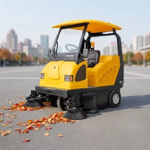 E800W Ride-On Electric Street Sweeper, 1900mm Sweeping Width, 4-6h Working Time