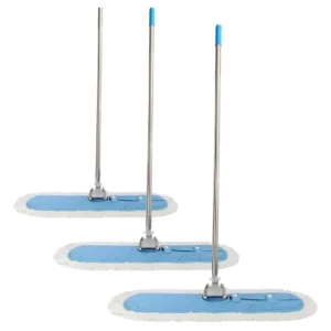 ESD 210gsm Microfiber Lint Free Washable Dust Mop with Stainless Steel Rod for Cleanroom Electronic Factory