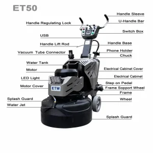 ET50 22 Inch Single-Phase 220V Planetary Terrazzo Concrete Floor Grinder