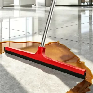 EVA Floor Squeegee with Plastic Handle for Patio, Factory, and Warehouse Floors