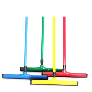 EVA Plastic Floor Squeegee with Standard US Thread and Fiberglass Pole for Food Plants