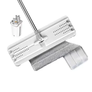 Easy Clean Scratch Mop Microfibre Squeeze Stainless Steel Rod Flat Floor Mop and Bucket Set