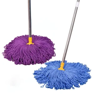 Easy-Drying Cotton Mop Head and Flat Floor Cleaning Tool Set