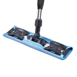 Easy Extendable ESDF Safe Microfiber Mop Wet Dry Cleaning with Telescopic Handle Steel Head Sustainable for Cleanroom Use