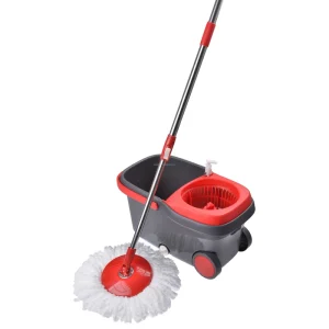 Easy Life Hand Press 360 Rotating Microfiber Mop Bucket System Detachable Spinning Basket Easy Wring Magic Mop Swivel Wet
