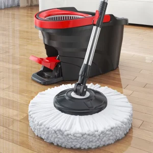 Easy Twist Swivel Handle Bucket Floor Cleaning Mop with Self-Filtering 360-Degree Rotation