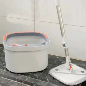 Easy Wringing Floor Cleaning System Rotating Spin 360 Mop Floor 360° Spinning Mop Bucket System for Hardwood Tile Laminate Floor