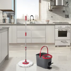 EasyWring Microfiber for Spin Mop Bucket Cleaning System Household Cleaning Supplies for Flat Home House Cleaning 360 Degree