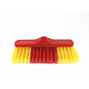 Eco Friendly Classic Wooden Handle Soft Bristles Broom Head with Dustpan Plastic Broom Brush for Home & Outdoor Use Everyday