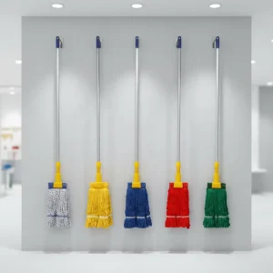 Eco-Friendly Heavy Duty Wet Mop Set AF01450 with Replaceable Cotton Mop Head, Clip, and Aluminum Handle
