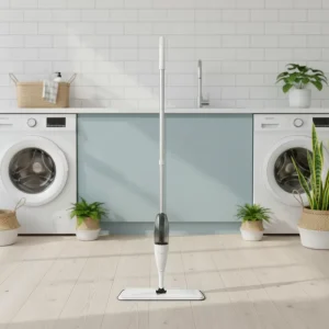 Eco-Friendly Mop Set with Bucket, Spray Mop System and Deep-Soak Basin for Floor Cleaning