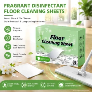 Eco-Friendly Scented Disinfectant Antibacterial Deodorizing Floor Cleaning Sheets