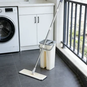 Eco Friendly Stainless Steel Mini Mop Bucket Set Rectangular Microfiber Floor Cleaning Mop OEM Custom Home Use
