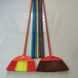 Eco Friendly Wooden Broom Mop Handles with Soft Bristles and Plastic Dustpan