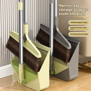 Efficient Modern PP Broom and Dustpan Combination with Plastic Handle and Soft Bristles Lightweight Durable Home Cleaning Tool