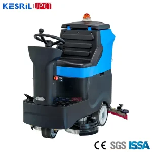 Electric 105L Auto Machine Ride On Floor Scrubber Dryer for Warehouse Airport Workshop Hotels