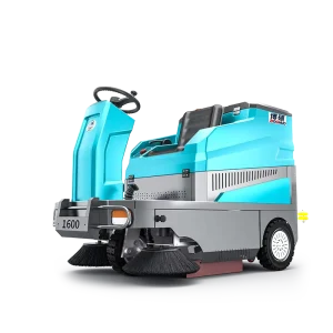 Electric 48V Industrial Ride-On Self-Propelled Floor Sweeper with 55L Water Tank and 11500m2/h Efficiency for Warehouse