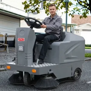 Electric 750W 48V Street Road Sweeper Ride-On Floor Sweeper for Parking Lots and Schools