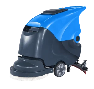 Electric Automatic Battery-Operated Walk-Behind Floor Scrubber with High-Capacity Tanks for Hospital and Office Cleaning