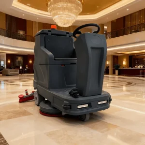 Electric Automatic Ride-On Floor Scrubber Cleaner 24V 203A Battery